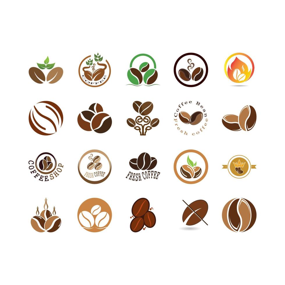 coffee bean icon vector