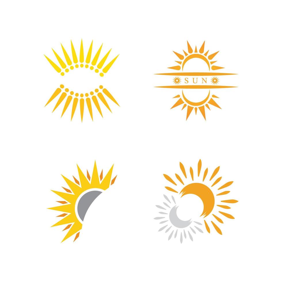 icono de ilustración de vector de sol