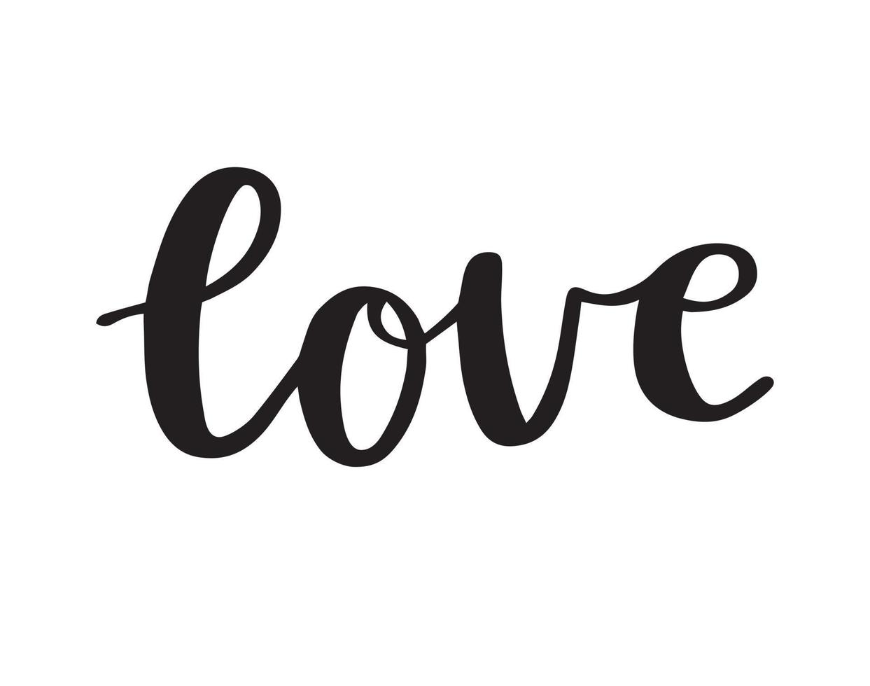 Hand drawn Love word. Modern brush lettering. Handwritten calligraphy ...