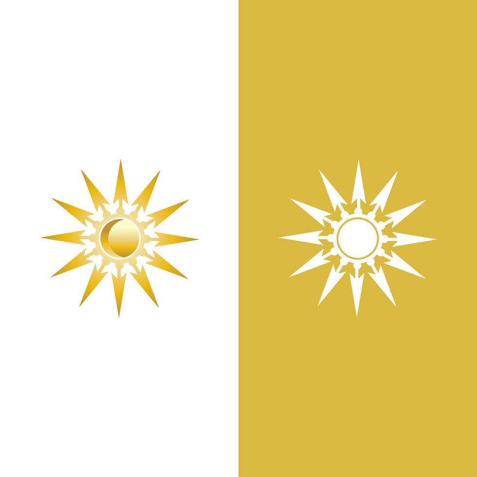 icono de ilustración de vector de sol