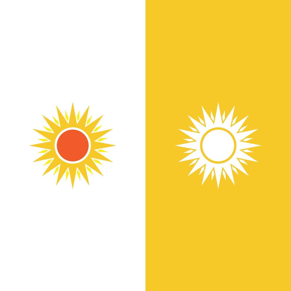 icono de ilustración de vector de sol