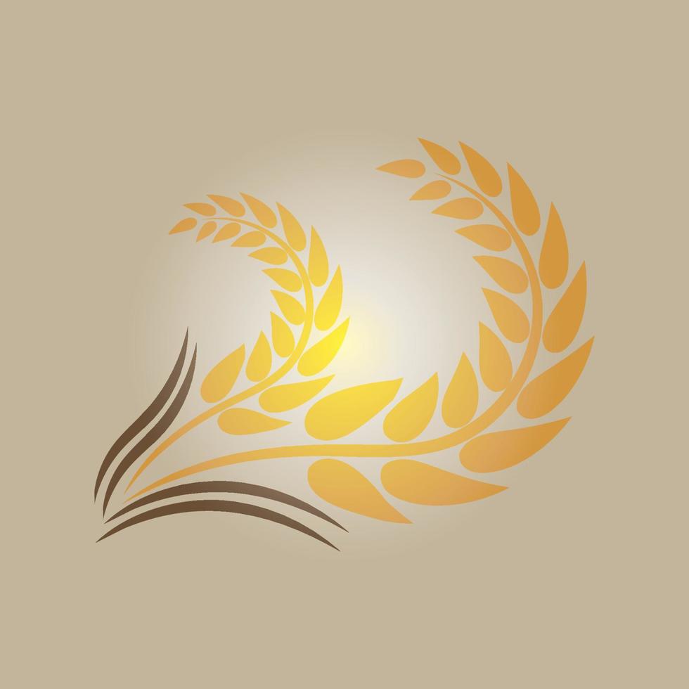 Wheat logo vector icon illustration