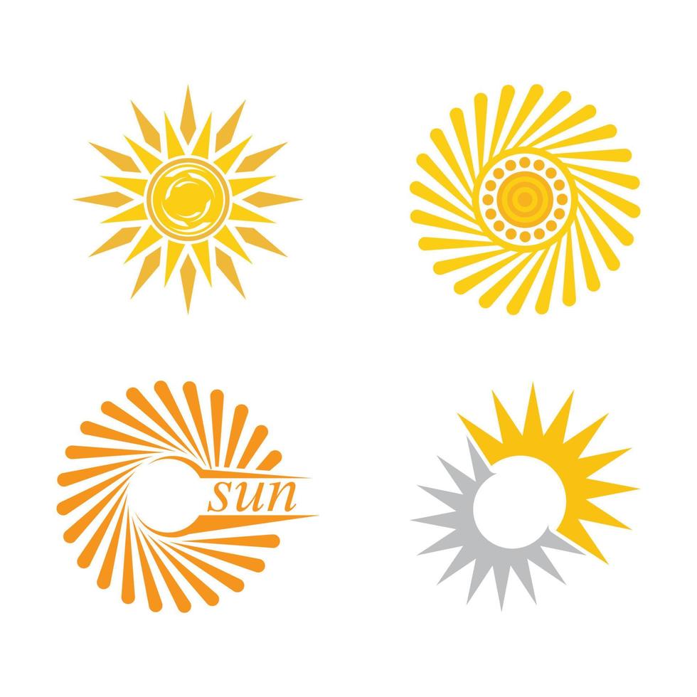 icono de ilustración de vector de sol