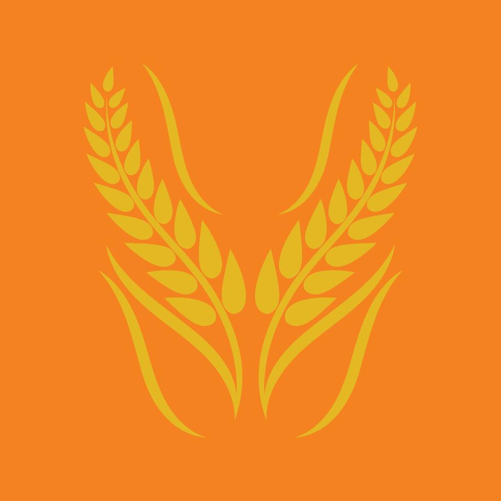 Wheat logo vector icon illustration