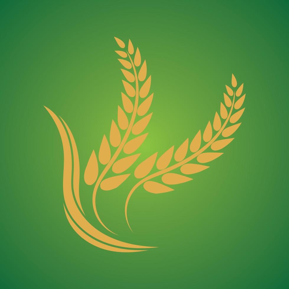 ilustración de icono de vector de logotipo de trigo