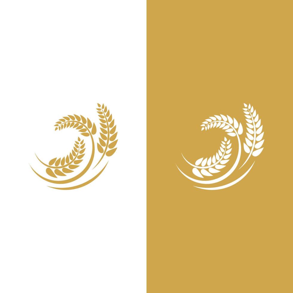 Wheat logo vector icon illustration