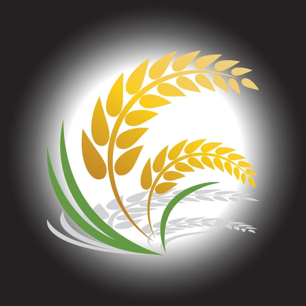 Wheat logo vector icon illustration