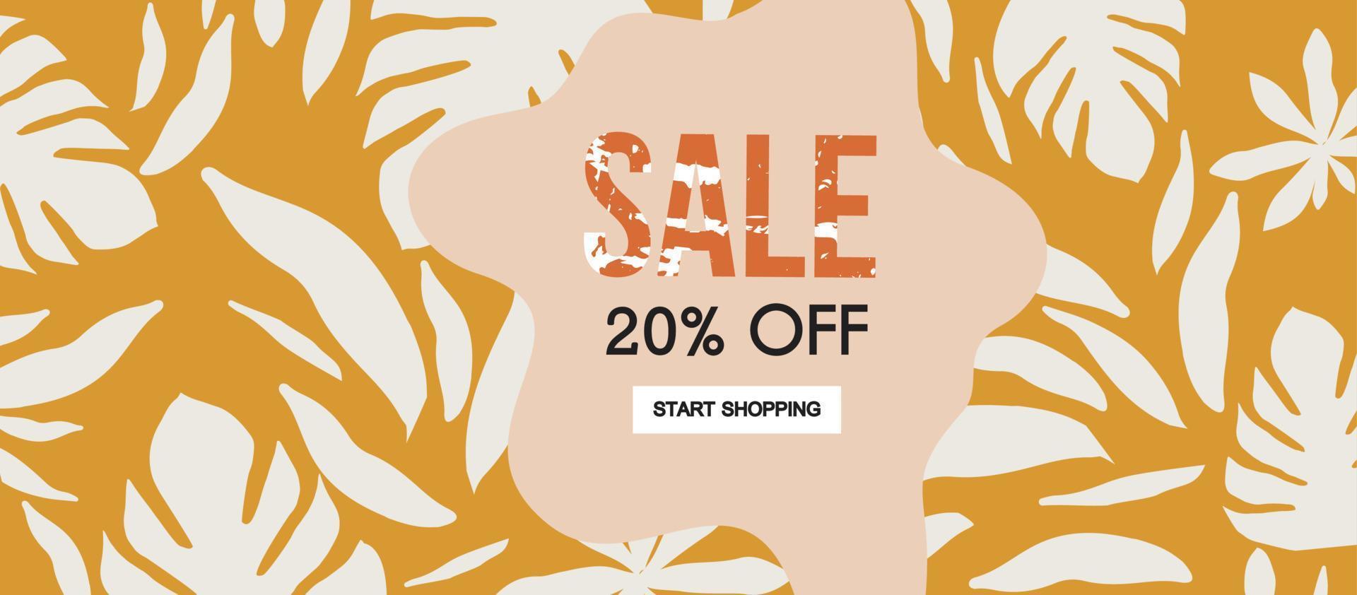 Summer sale website banner. Sale tag. Sale promotional material vector illustration. Design for ad, social media banner, brochure, email, flyer, leaflet, newsletter, placard, poster, web sticker