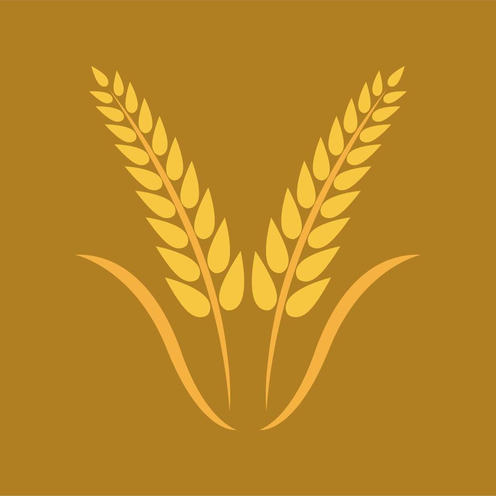 Wheat logo vector icon illustration