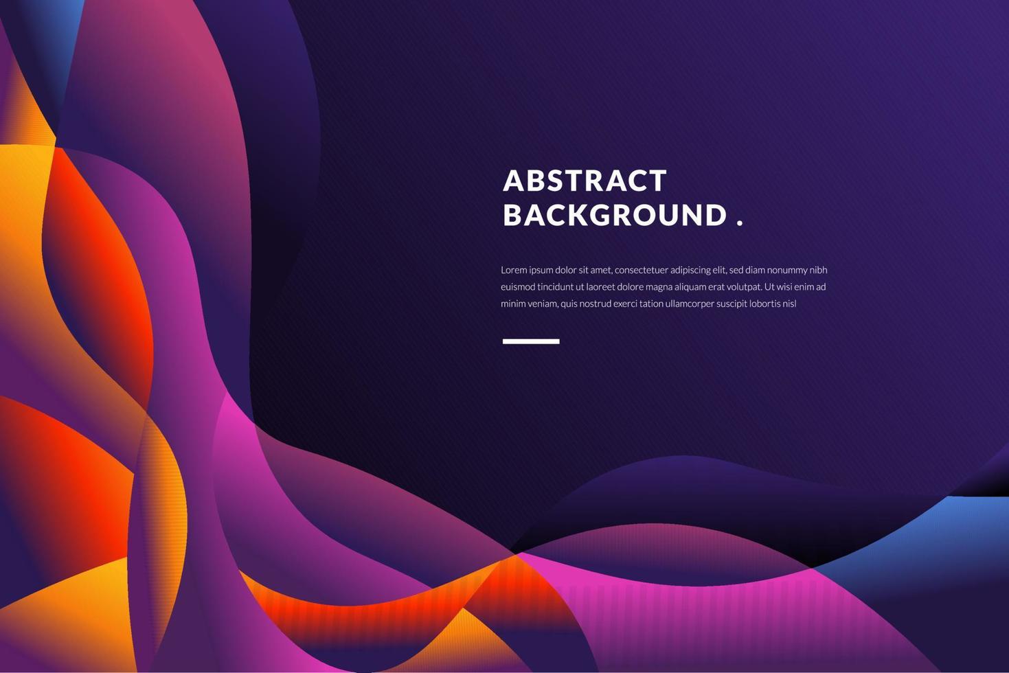 Elegant abstract wave smooth background with purple dominant color vector