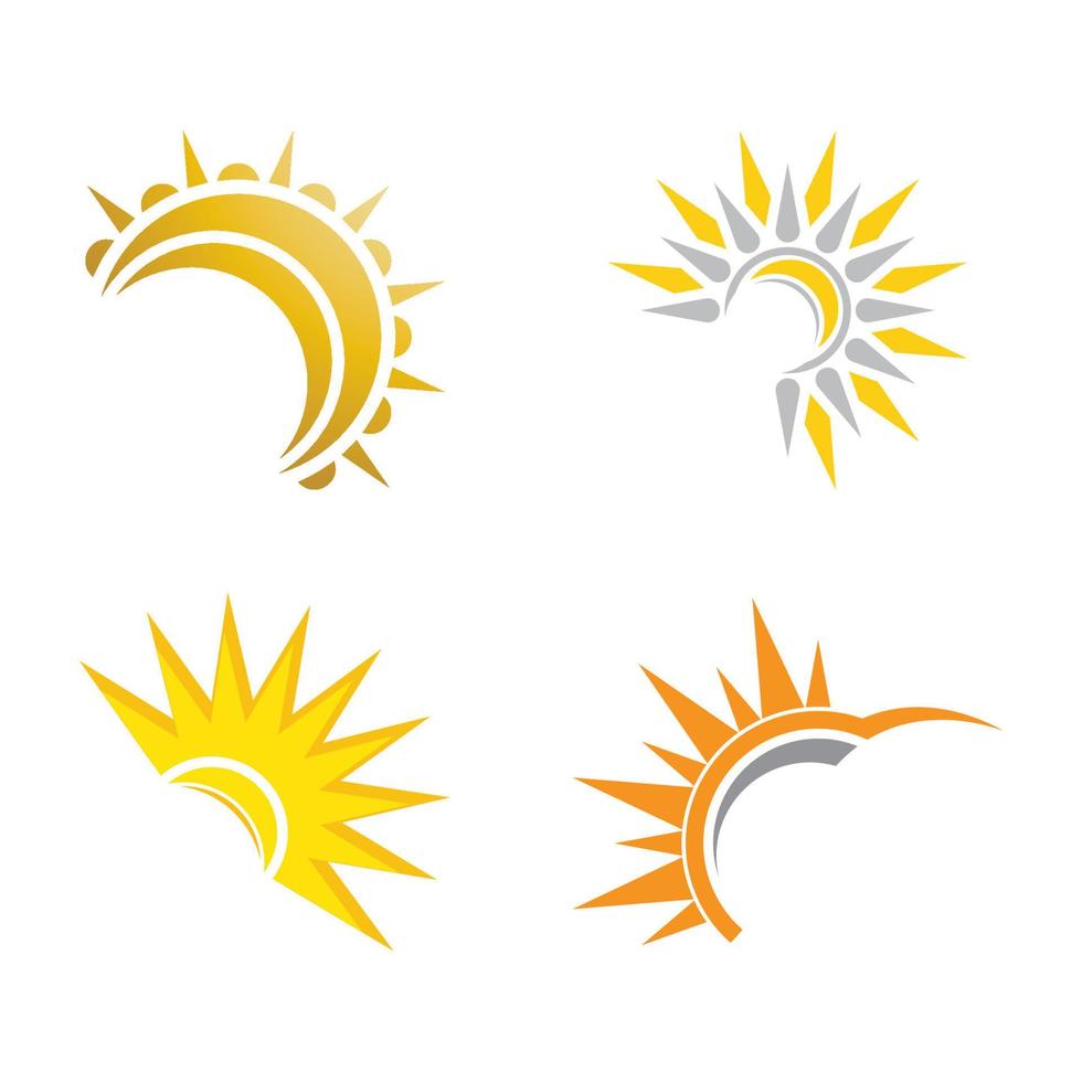 icono de ilustración de vector de sol