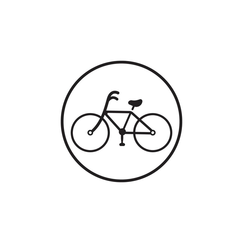 diseño de ilustración de logotipo de bicicleta vector