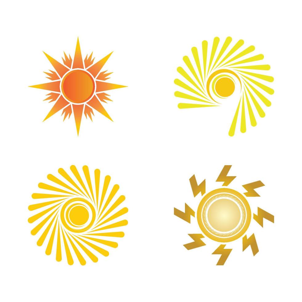 icono de ilustración de vector de sol