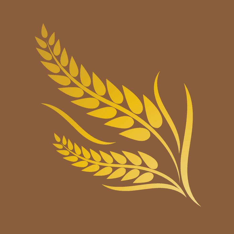 Wheat logo vector icon illustration