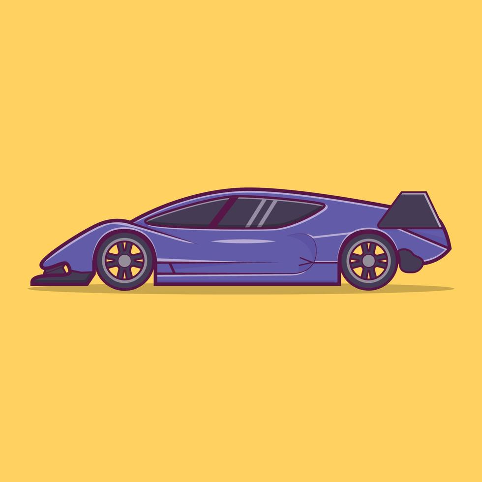 Rear View of Purple Exotic Car 8567341 Vector Art at Vecteezy