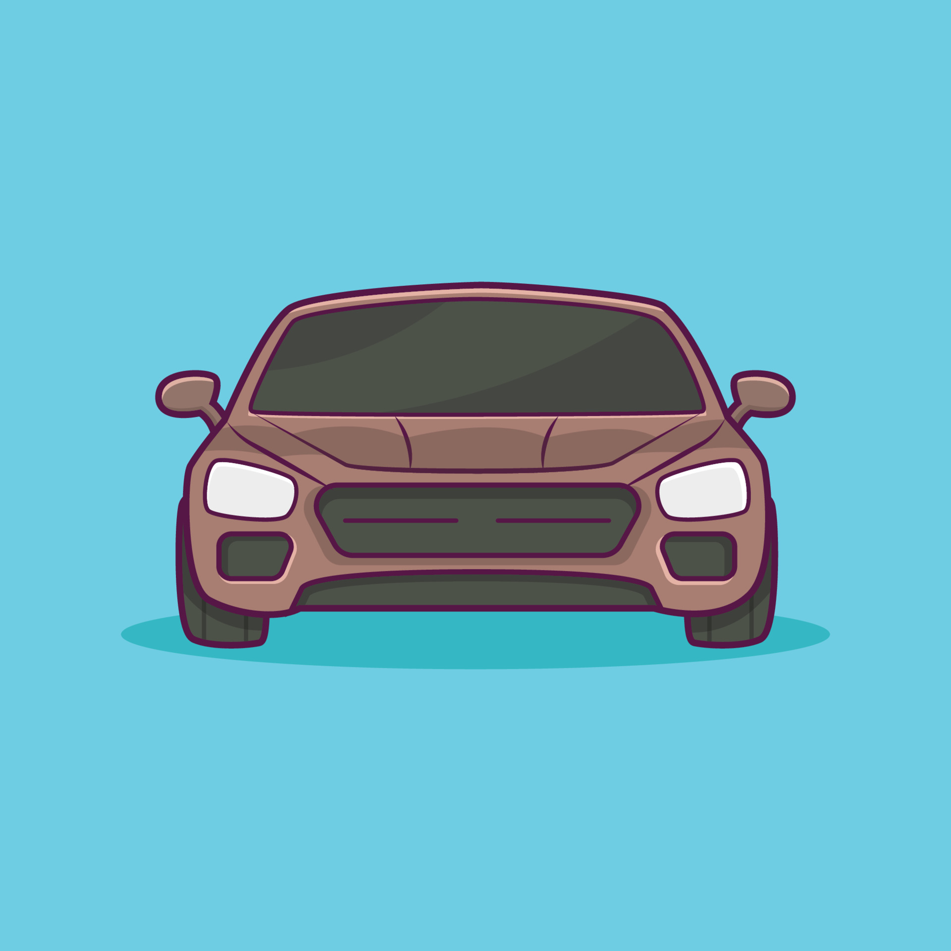 Front View of A Car 8567350 Vector Art at Vecteezy Front View of A Car 8567350 Vector Art at Vecteezy