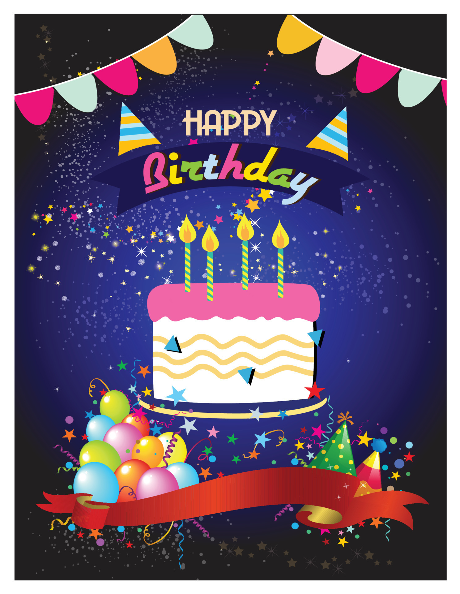 Happy Birthday poster 8567738 Vector Art at Vecteezy