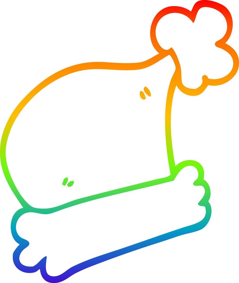 rainbow gradient line drawing cartoon christmas hats vector