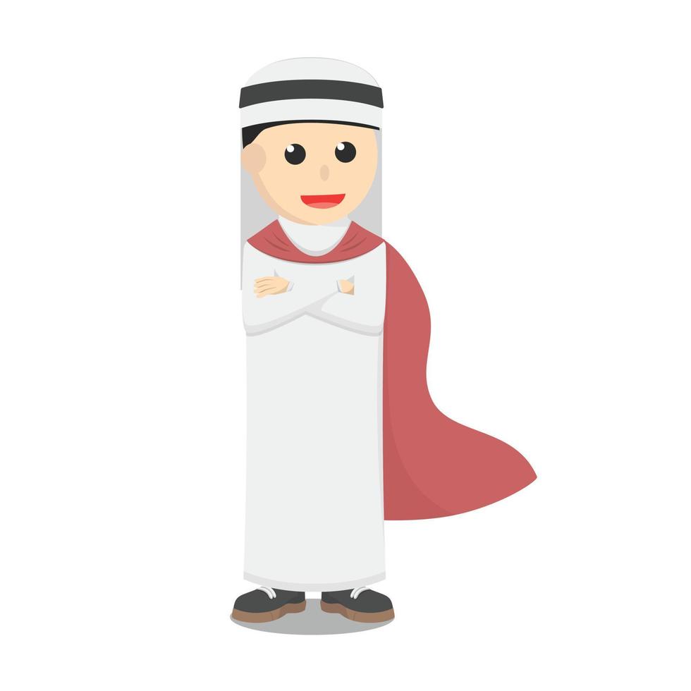 male businessman super arabian design character on white background vector
