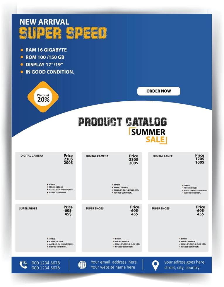 supermarket sale flyer design template vector