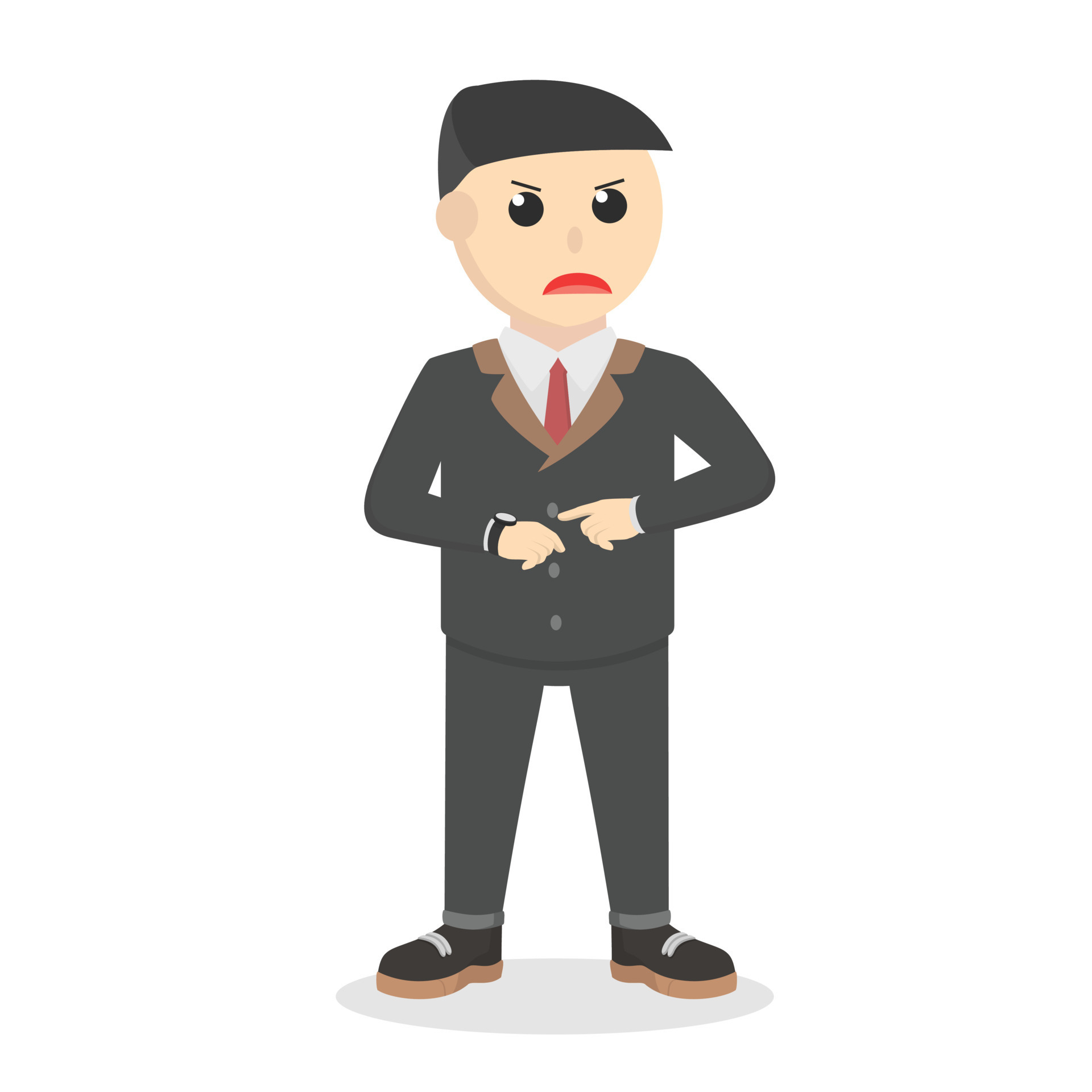 angry businessman clipart