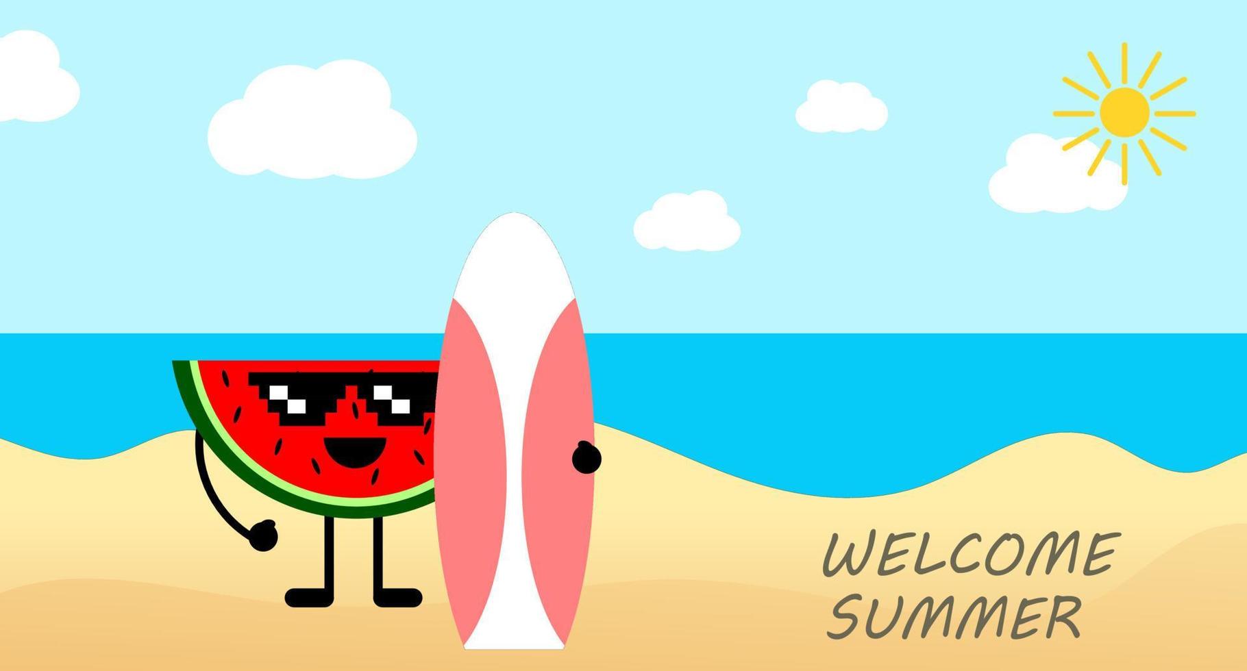 Welcome summer background vector