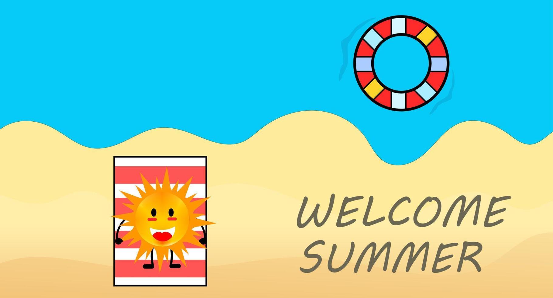 fondo de bienvenida de verano vector