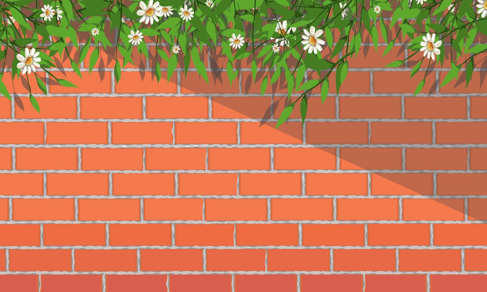 ilustración de fondo de pared y planta vector