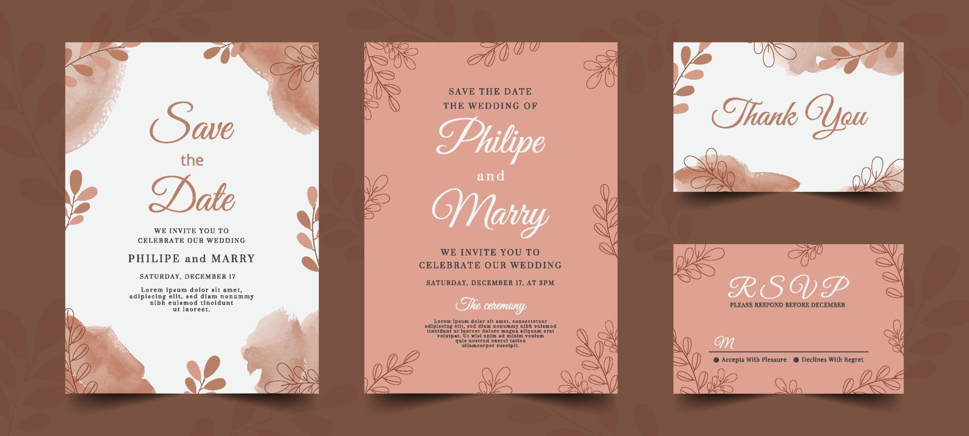 Contemporary Wedding Invitation vector