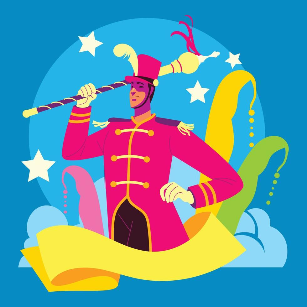 Female Marching Band Leader vector