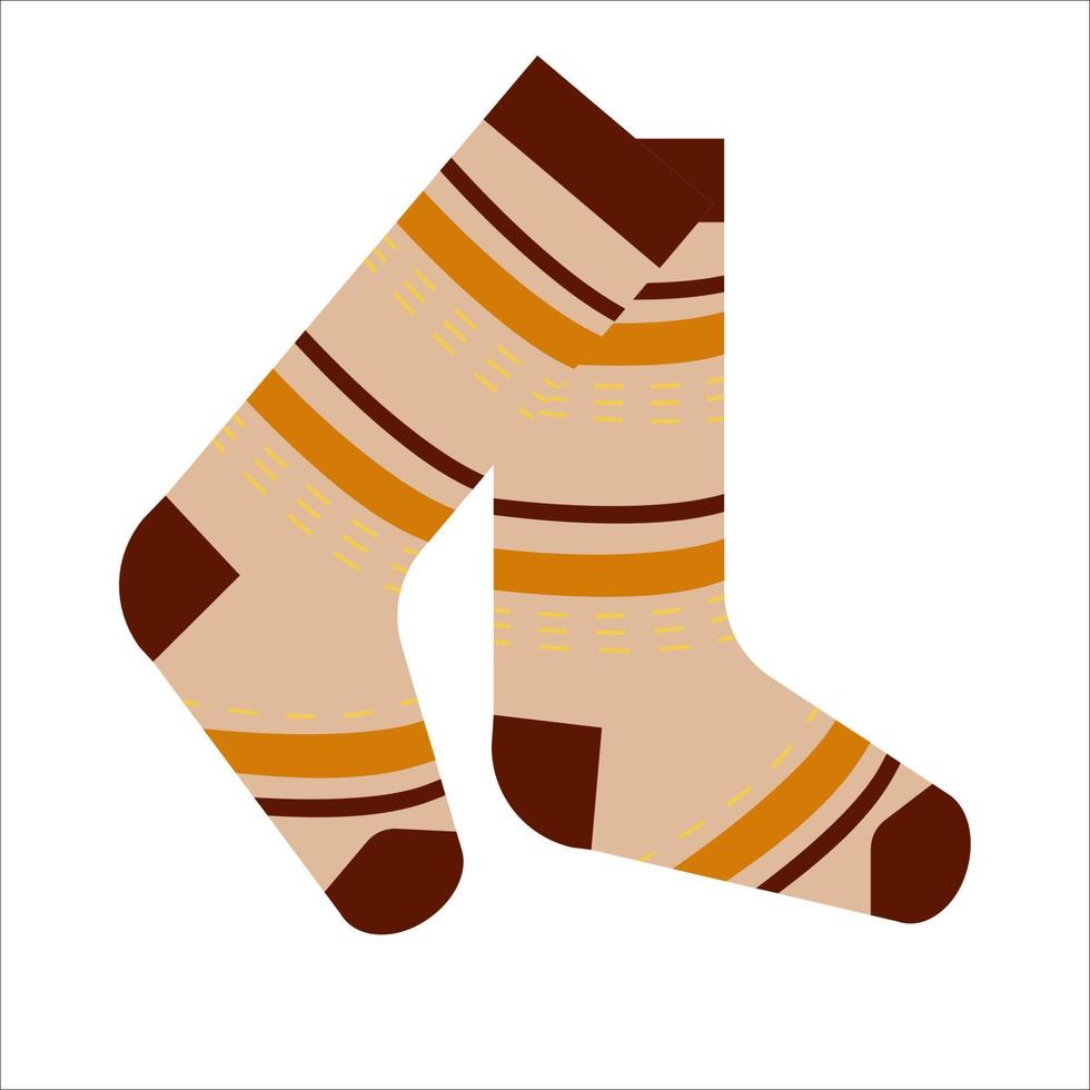 warm pleasant socks autumn and winter vector
