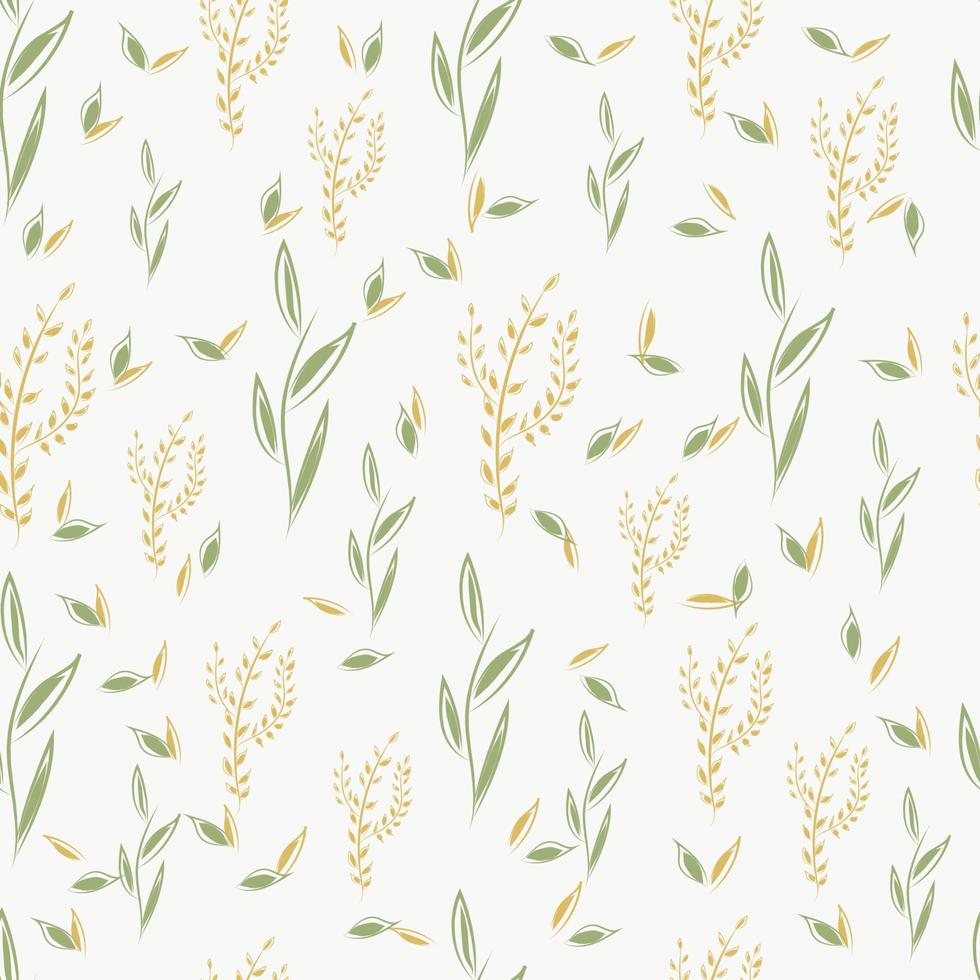 seamless pattern for textiles from plant elements vector