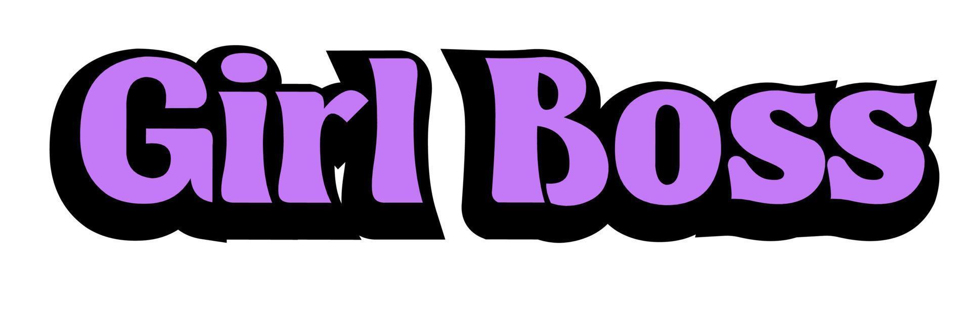 girl boss phrase for business girl vector