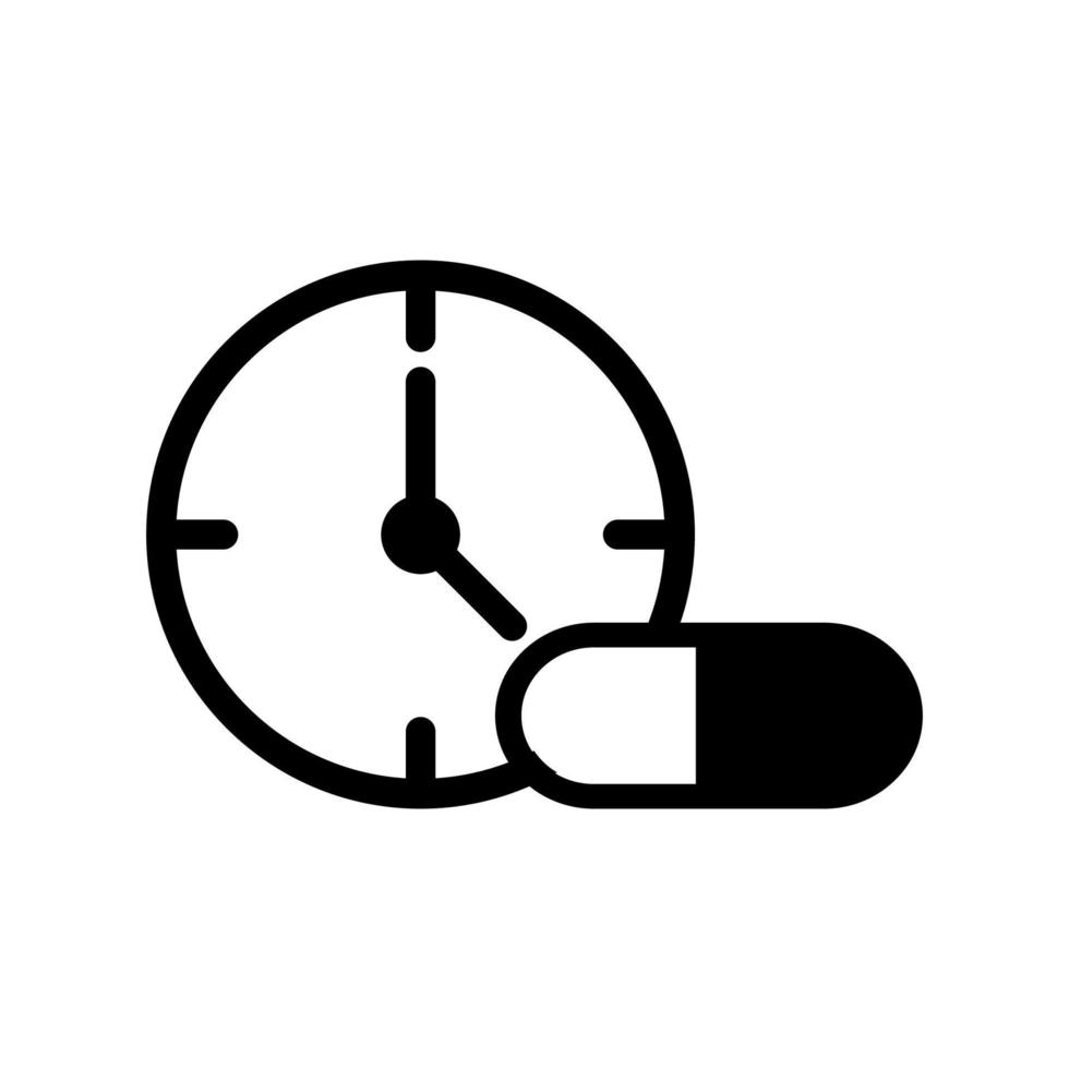 Medicine Time Icon. Vector illustration of Medicine Reminder.