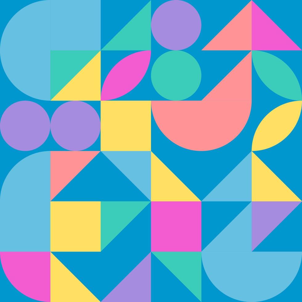 Abstract vector geometric pattern design in Bauhaus style