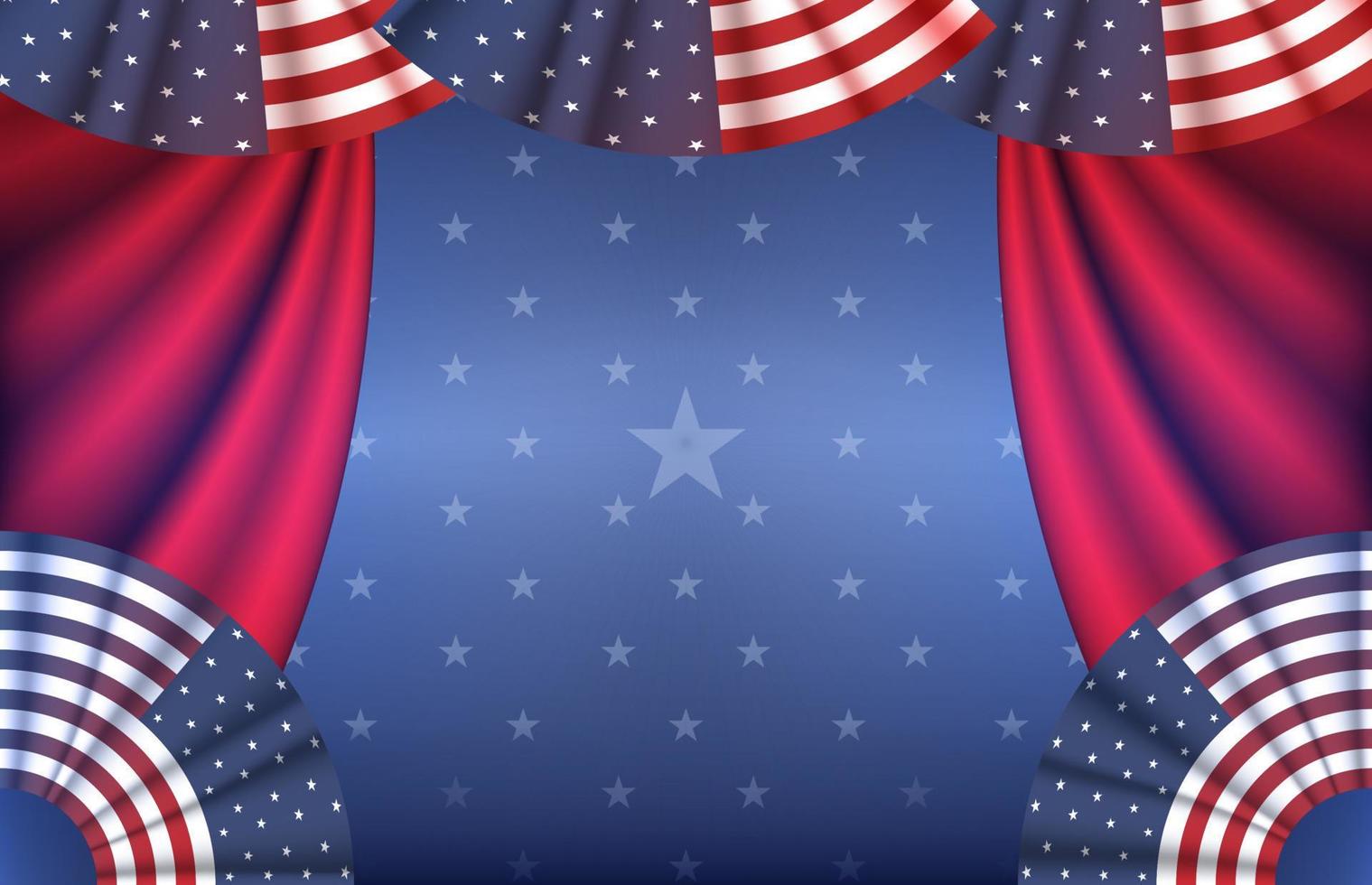 4th of july independence day american flag background vector