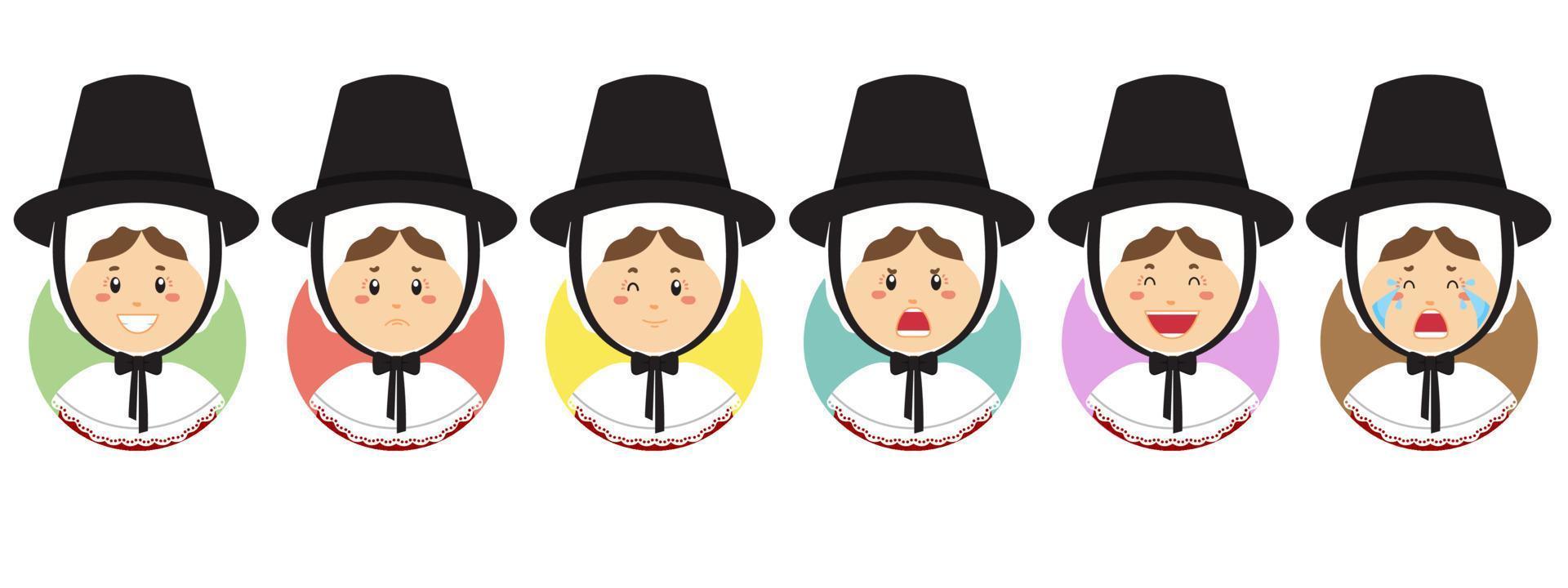 Wales Avatar with Various Expression vector