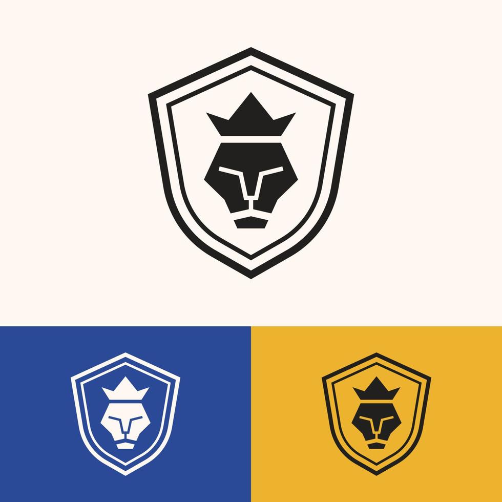 simple minimalist lion logo design vector