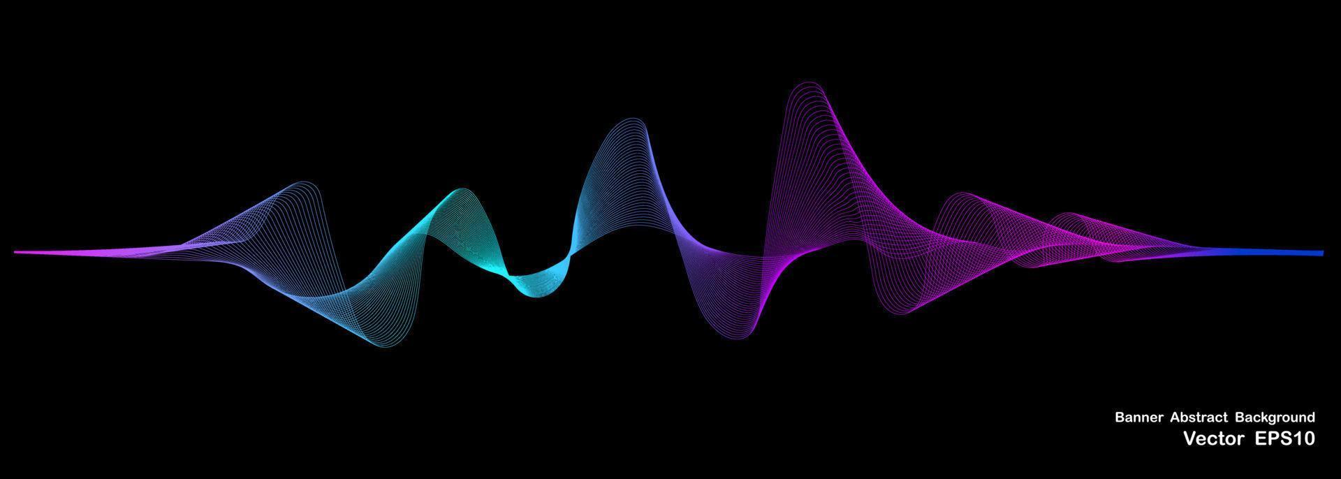 abstract  wave line music background vector