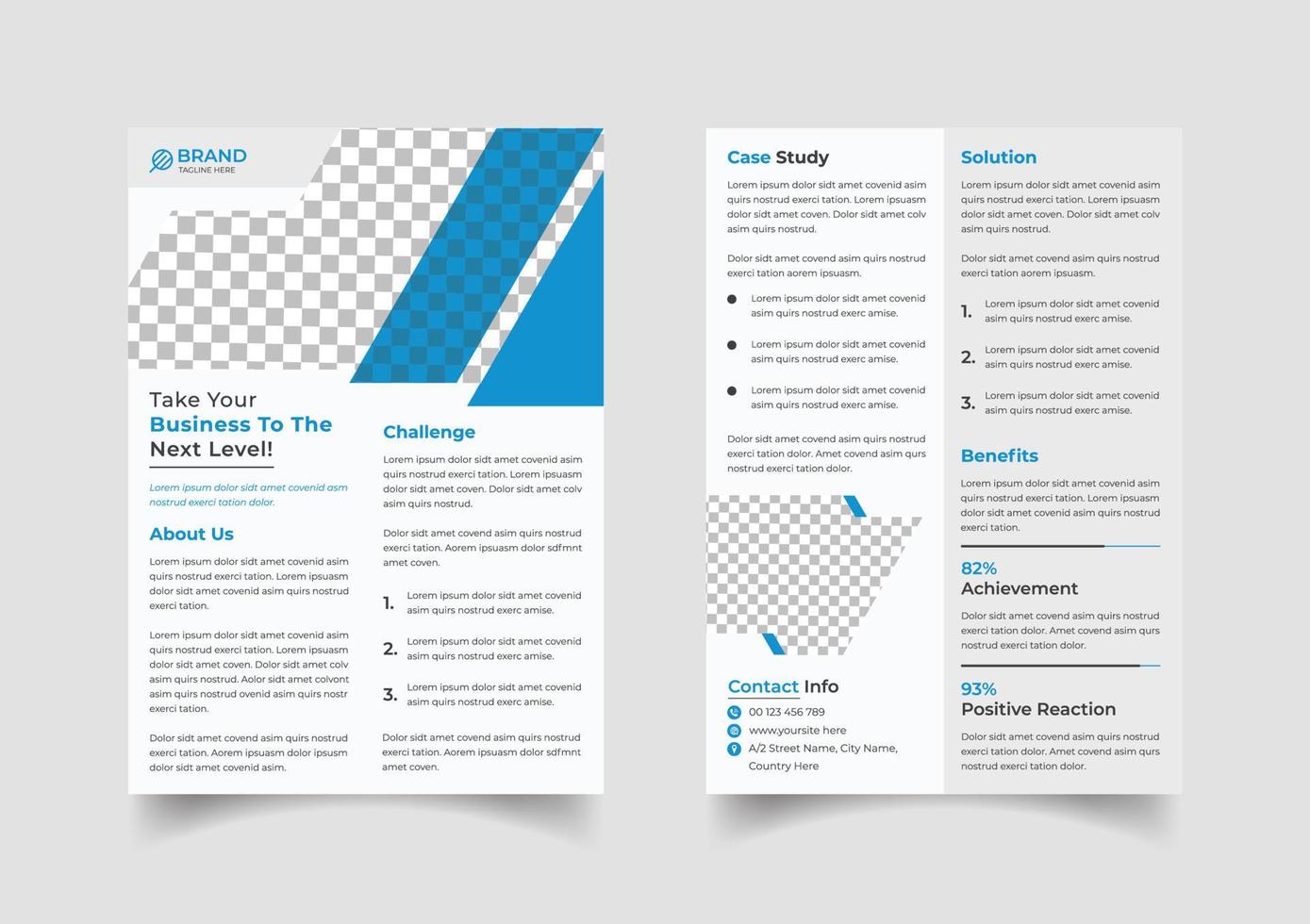 Case study flyer template design vector