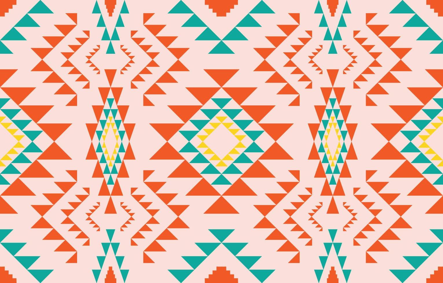 patrón sin costuras de tela nativa americana navajo, fondo tradicional étnico tribal geométrico, elementos de diseño, diseño para alfombra, papel pintado, ropa, alfombra, interior, ilustración vectorial bordada. vector