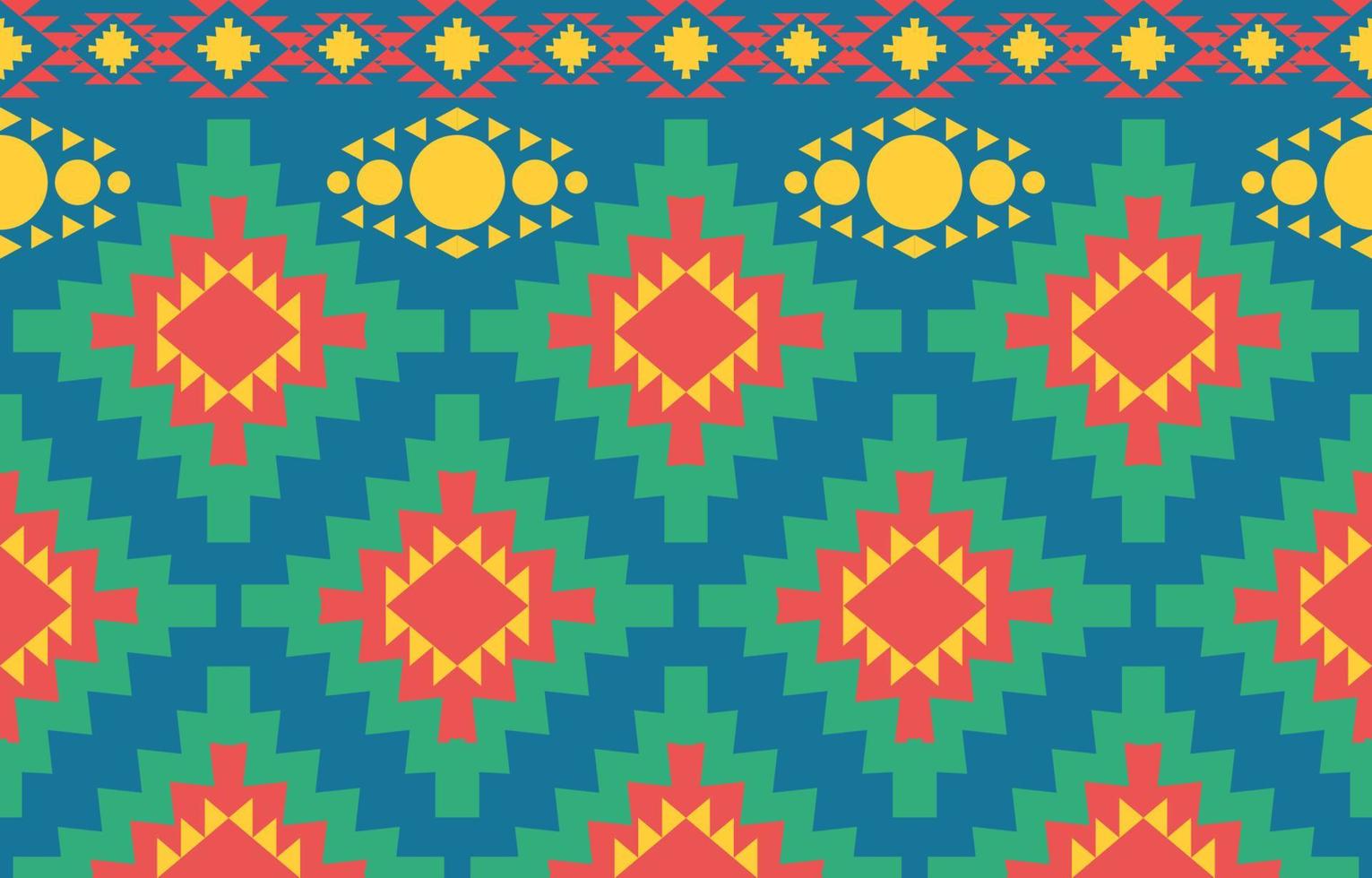 patrón sin costuras de tela nativa americana navajo, fondo tradicional étnico tribal geométrico, elementos de diseño, diseño para alfombra, papel pintado, ropa, alfombra, interior, ilustración vectorial bordada. vector