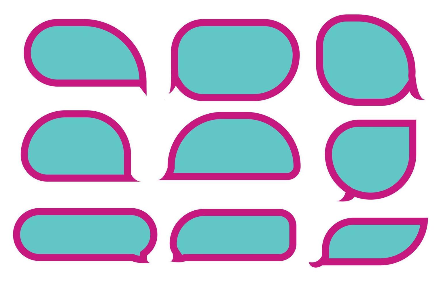 Set speech bubbles on white background. chat box or chat vector square and doodle message or communication icon Cloud speaking for comics and minimal message dialog