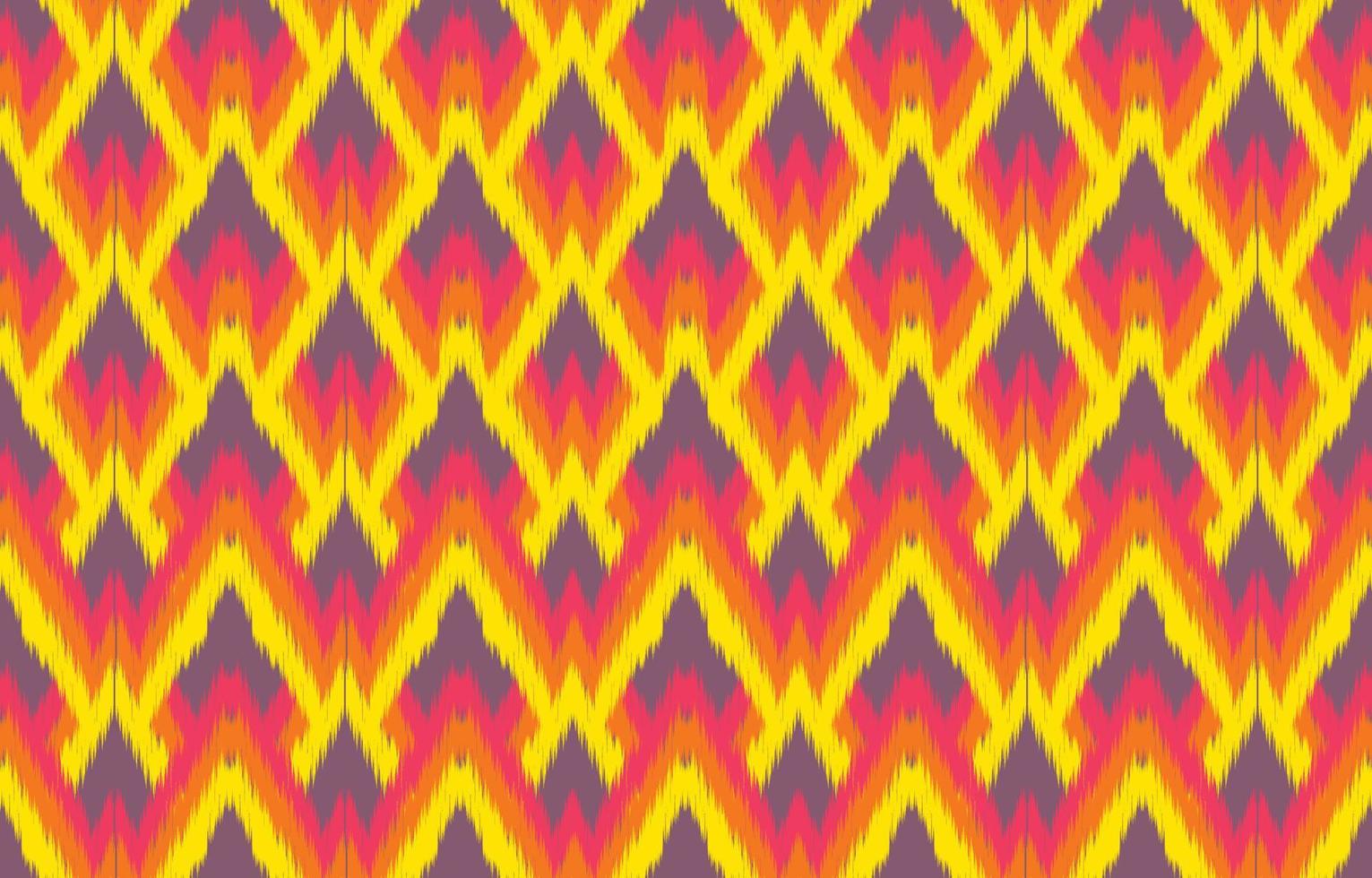 tela ikat de patrones sin fisuras estilo de bordado tradicional étnico geométrico. diseño para fondo, alfombra, estera, sarong, ropa, ilustración vectorial. vector