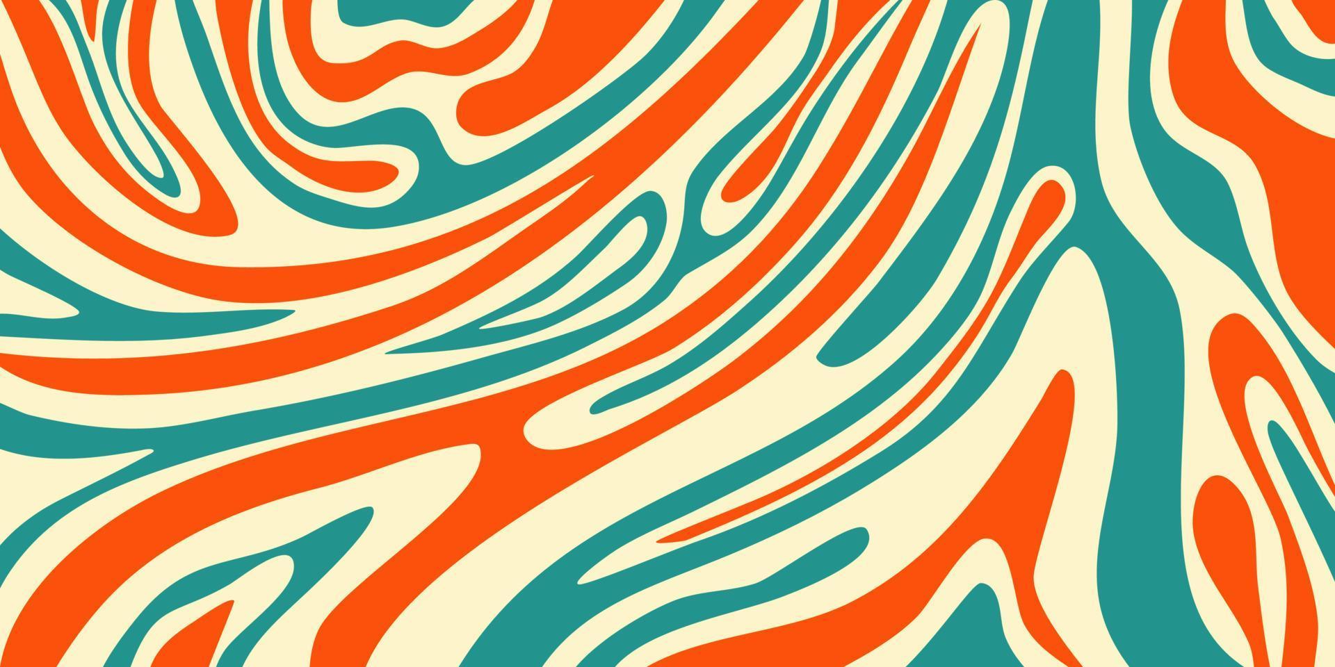 Psychedelic swirl groovy pattern. Psychedelic retro wave wallpaper. Liquid groovy background. Vector design illustration