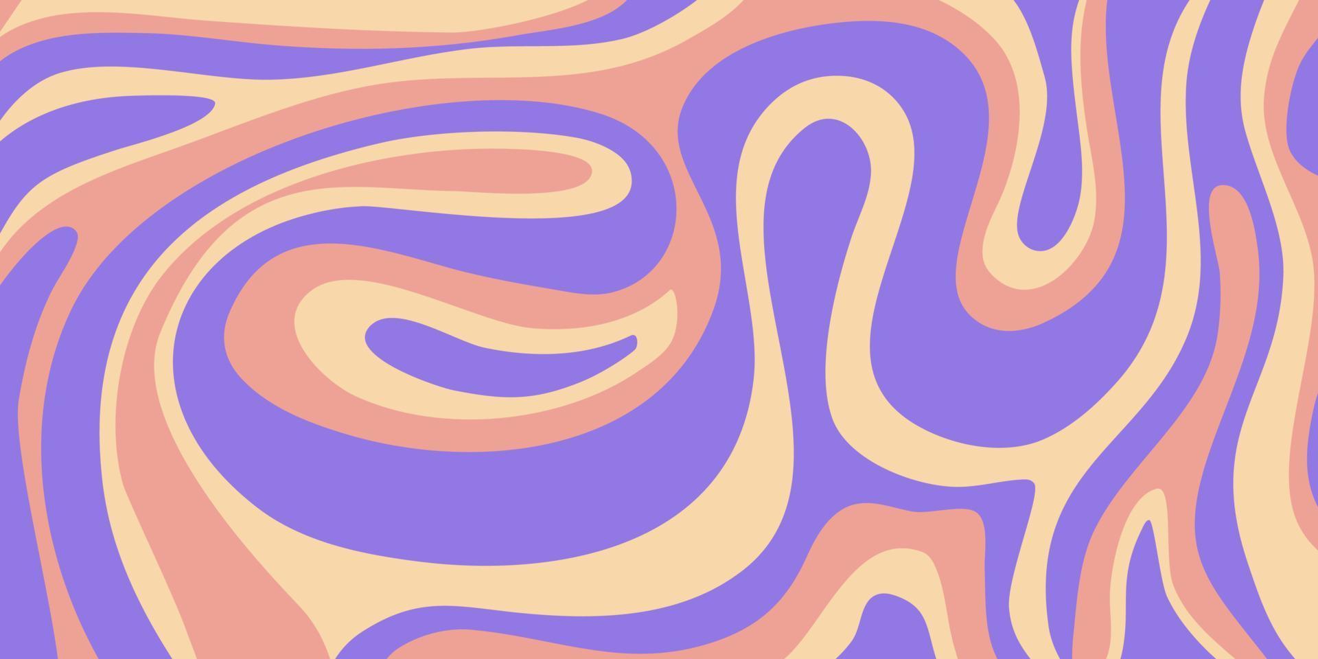 Psychedelic swirl groovy pattern. Psychedelic retro wave wallpaper. Liquid groovy background. Vector design illustration