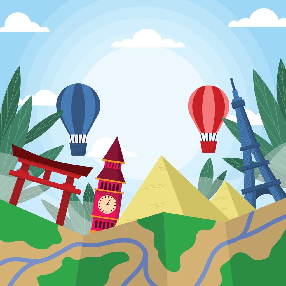 World Tourism Day Background vector