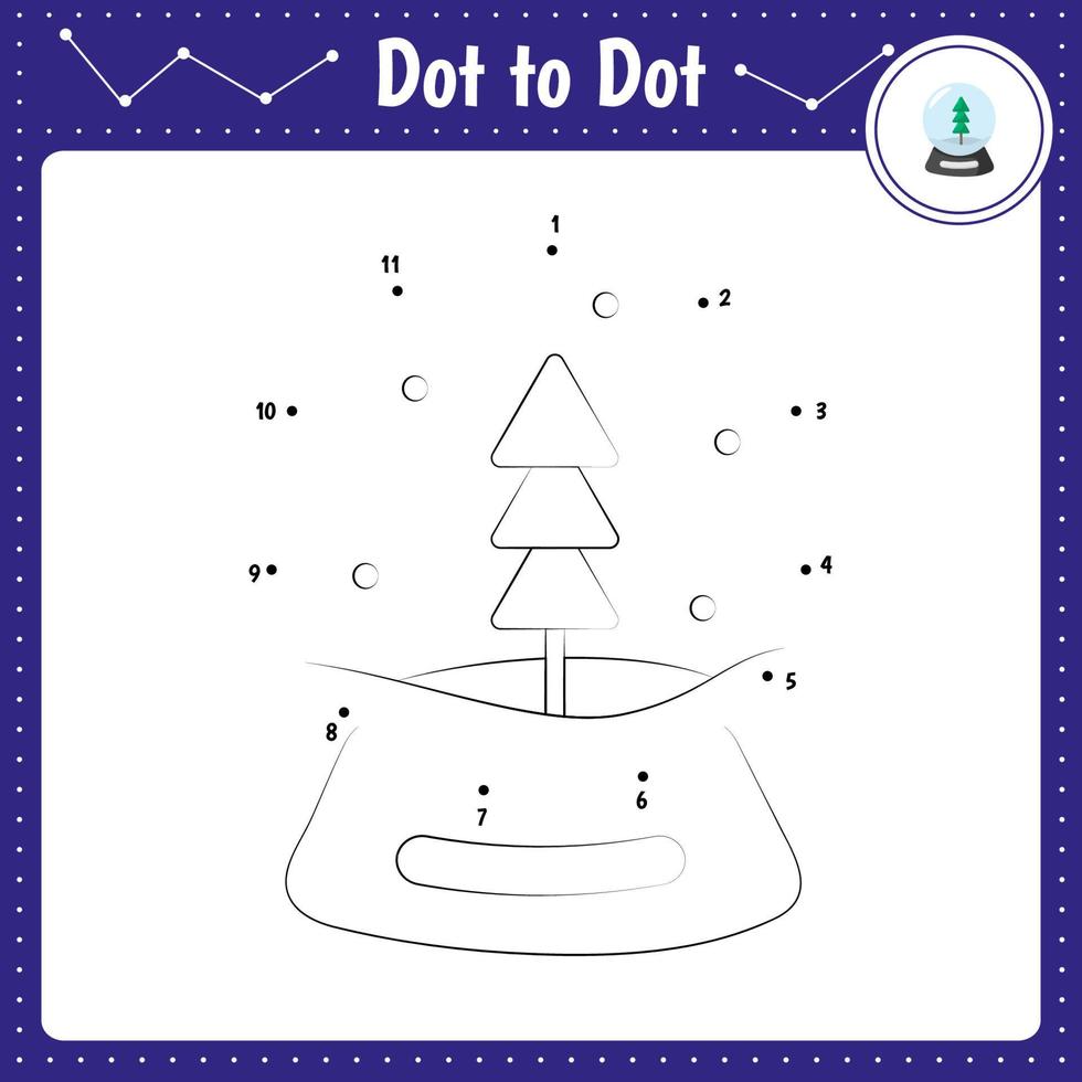 Connect the dots. Glass bowl. Dot to dot educational game. Coloring book for preschool kids activity worksheet. Vector Illustration.