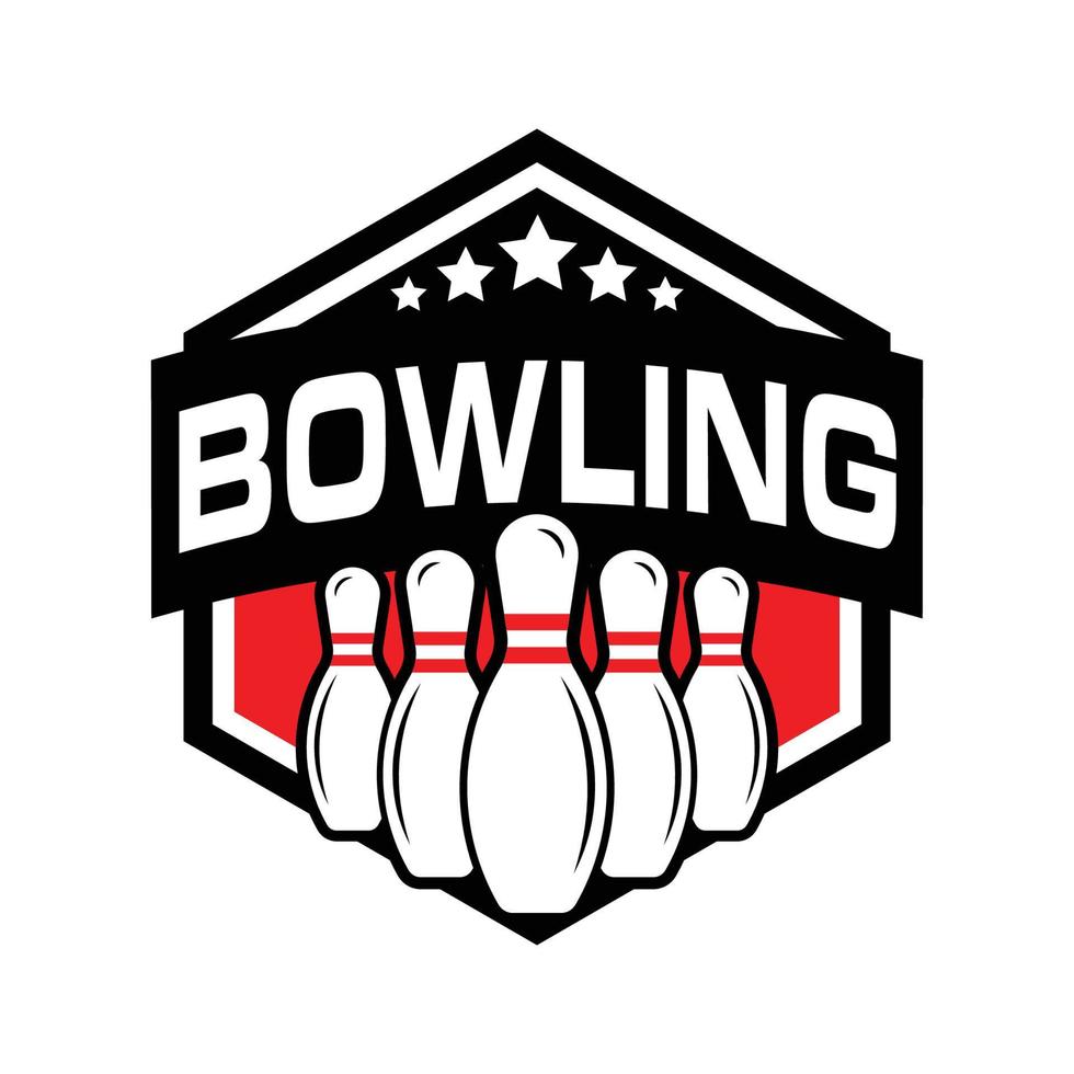 bowling logo design, sports logo vector