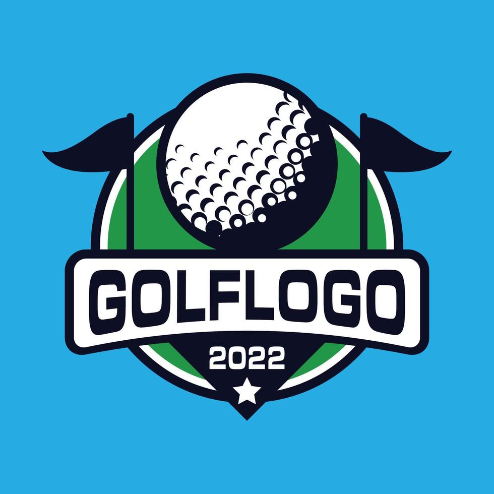 diseño de logotipo de golf, logotipo deportivo vector